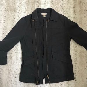 ANNE TAYLOR LOFT NAVY UTILITY JACKET - SIZE SMALL